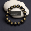 Money Magnet & Guardian: Natural Gold & Silver Obsidian Bracelets for Men – Mystical Feng Shui Jewelry for Wealth and Success.