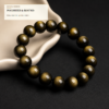 Money Magnet & Guardian: Natural Gold & Silver Obsidian Bracelets for Men – Mystical Feng Shui Jewelry for Wealth and Success.