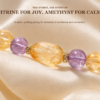 Love & Happiness Intention Bracelet | Natural Citrine & Amethyst Healing Gemstone Jewelry