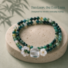 Pure Energy Cleanse & Emotional Healing | Natural Moss Agate & Clear Quartz Intention Bracelet