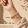 Love & Happiness Intention Bracelet | Natural Citrine & Amethyst Healing Gemstone Jewelry