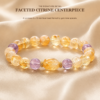 Love & Happiness Intention Bracelet | Natural Citrine & Amethyst Healing Gemstone Jewelry